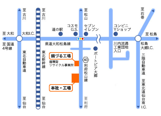 日の丸合成樹脂工業株式会社アクセスマップ
